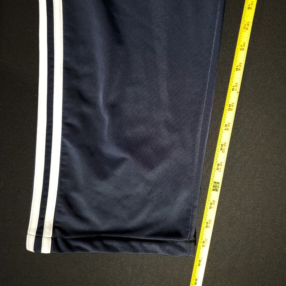 Adidas Track Pants Mens XL Navy Blue 3 Stripe Athletic Drawstring Training Pro X - Picture 6 of 10